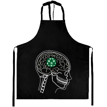 Discover TABLETOP GAMING DICE ON BRAIN X-RAY DESIGN Aprons