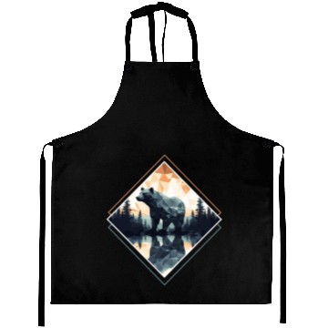 Discover Abstract bear in the mountains Aprons