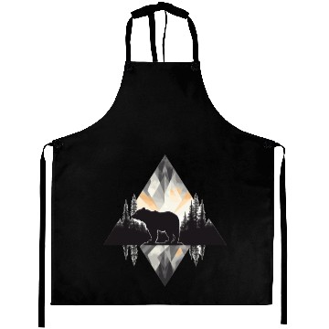 Discover Abstract bear in the mountains Aprons