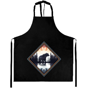 Discover Abstract bear in the mountains Aprons