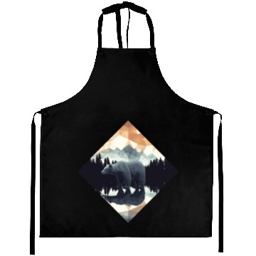 Discover Abstract bear in the mountains Aprons
