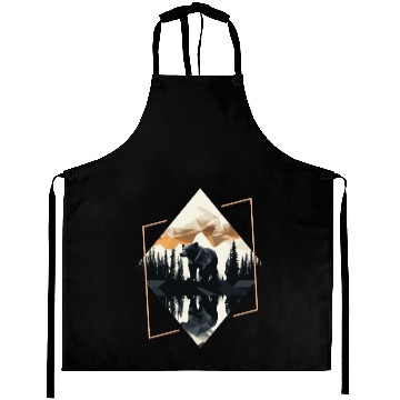 Discover Abstract bear in the mountains Aprons