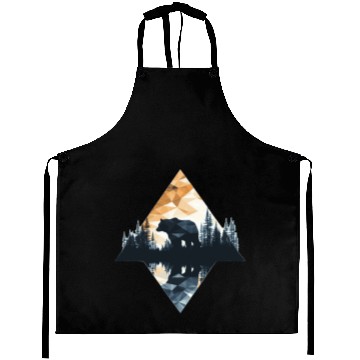 Discover Abstract bear in the mountains Aprons