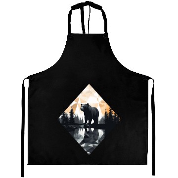 Discover Abstract bear in the mountains Aprons