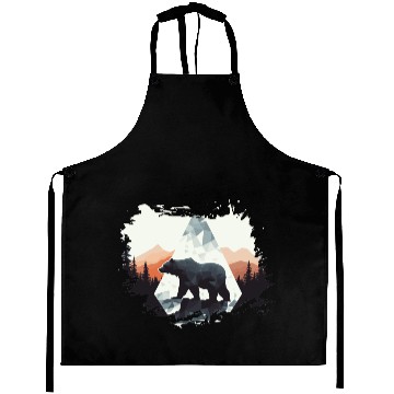Discover Abstract bear in the mountains Aprons