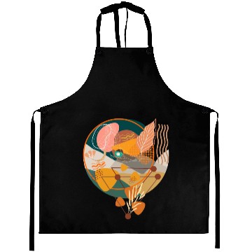 Discover Contemporary Bohemian Celestial Art Aprons