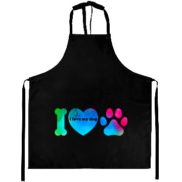 Discover I love my dog Aprons