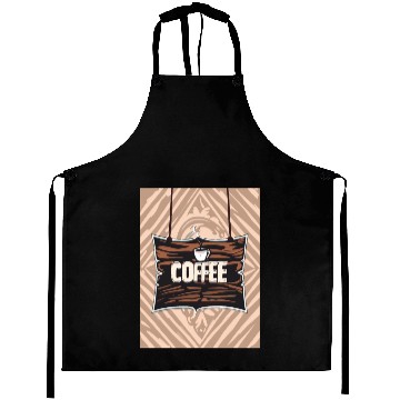 Discover Coffee Time Under The Rustic Coffee Sign Aprons