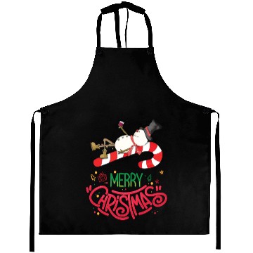 Discover Merry Christmas Snowman, Lying On Candy Cane Aprons