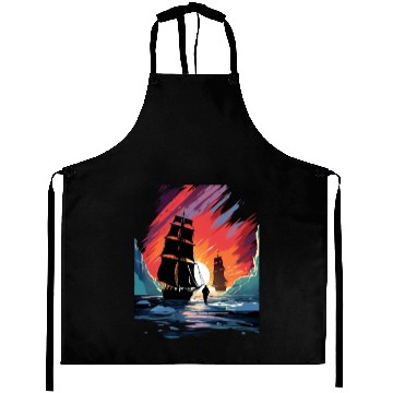 Discover Ice Sailing Iceboat Racing Ice Sailor Winter Aprons