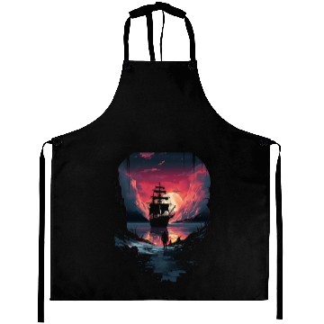 Discover Ice Sailing Iceboat Racing Ice Sailor Winter Aprons