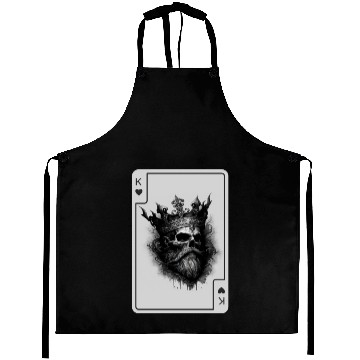 Discover King of Hearts Creepy Card Game Poker Aprons