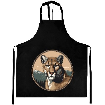 Discover Mountain Lion Cougar Aprons