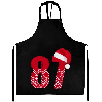 Discover Age 87 - Congrats Christmas Number Eighty Seven Aprons