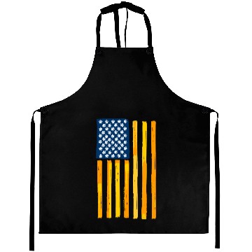 Discover Usa Flag Yellow Aprons