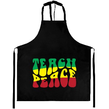 Discover Teace Peace Typography Design Aprons