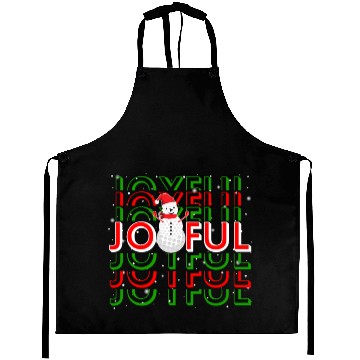 Discover Golf Christmas Snowman Joyful Golf Lover Aprons