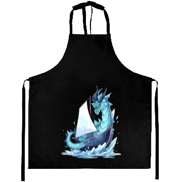 Discover Ice Sailing Dragon Ice Sailor Ice Boating Yachting Aprons