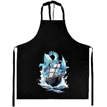 Discover Ice Sailing Dragon Ice Sailor Ice Boating Yachting Aprons