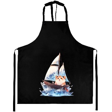 Discover Ice Sailing Hamster Ice Sailor Ice Boating Aprons