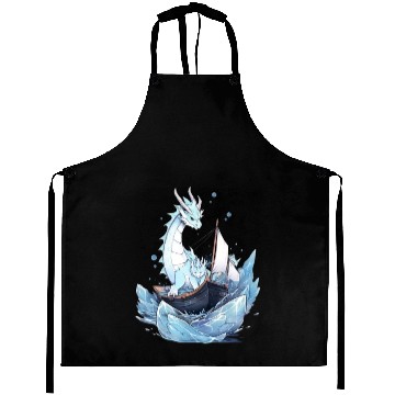 Discover Ice Sailing Dragon Ice Sailor Ice Boating Yachting Aprons