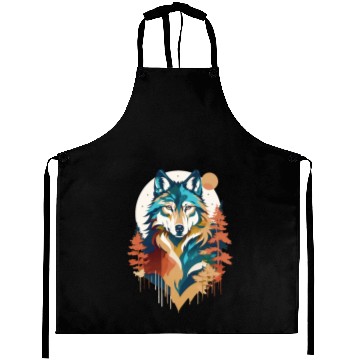 Discover Wolf Aprons Wednesday - Fall Pastel Wolf