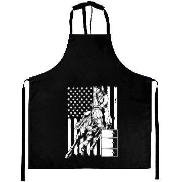 Discover 4th Of July Cowgirl Barrel Racing American Flag Aprons