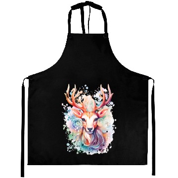 Discover Colorful Reindeer Fantasy: Studio Ghibli Style Aprons