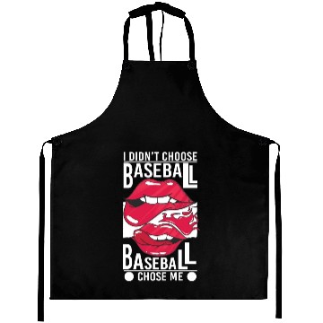 Discover Funny Baseball Player Saying Sexy Lips Lip Bite Aprons