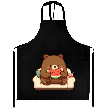 Discover Cosy bear enjoying watermelon Aprons