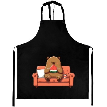 Discover Cosy bear enjoying watermelon Aprons