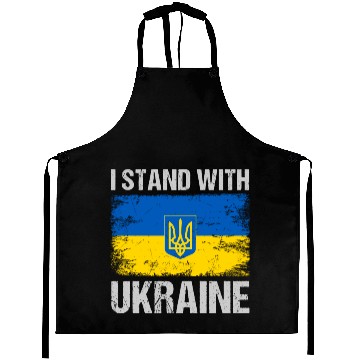 Discover I Stand With Ukraine Ukrainian Flag Aprons