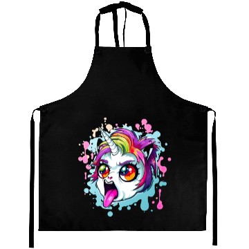 Discover Scolding Unicorn Complaining Mood Aprons