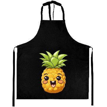 Discover Cute Funny Pineapple Summer Kawaii Gift Aprons