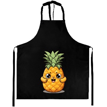 Discover Cute Funny Pineapple Summer Kawaii Gift Aprons
