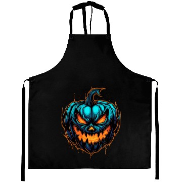 Discover Spooky Colorful Halloween Pumpkin Aprons