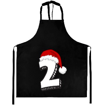 Discover Number 2 Second Birthday - Christmas Two Aprons
