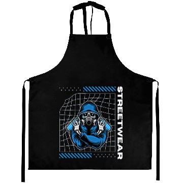 Discover Skeleton Graffiti Artist Streetwear Aprons