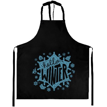 Discover Abstract Winter Snowflakes" Aprons