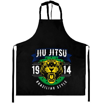 Discover Brazilian Jiu Jitsu 1914 Jaguar head BJJ gift Aprons