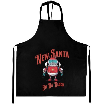 Discover Funny Robot Santa Aprons