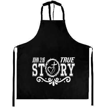 Discover True Story John 3:16 Love Jesus Christian Aprons