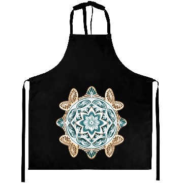 Discover Sea Turtle Mandala Art Aprons