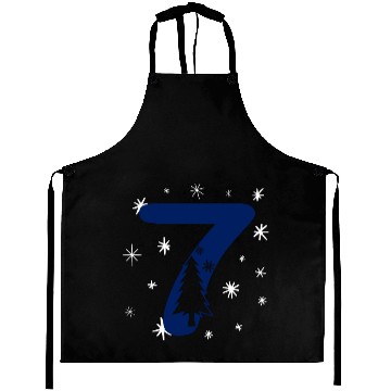 Discover Lucky Blue Number 7 - Christmas Nr. Seven Aprons