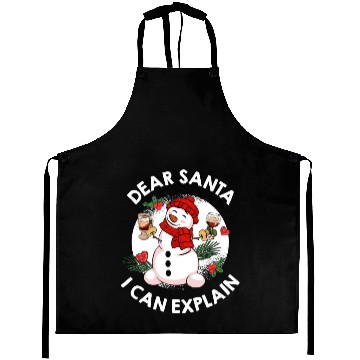 Discover Schneemann Dear Santa I can Explain Funny Aprons