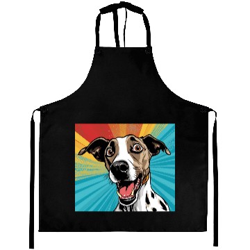 Discover Cute Colorful New Whippet Face Aprons