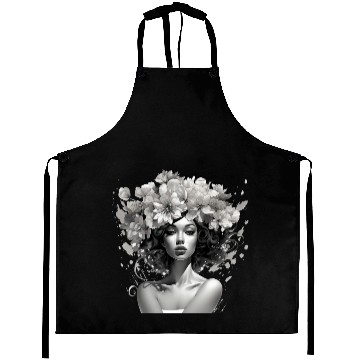 Discover Woman with flowers on her head Aprons