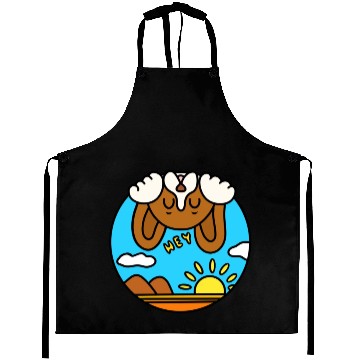 Discover Funny playful cartoon beagle Aprons