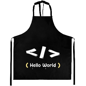Discover hello world white Aprons