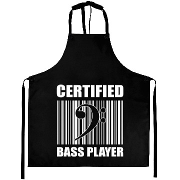 Discover Funny Bass Guitar Player Performer Aprons